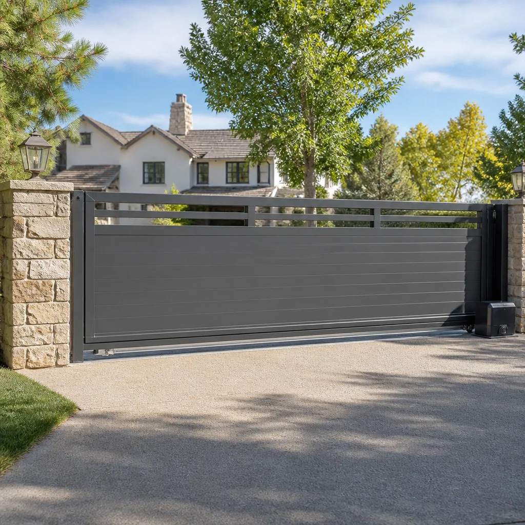 Sliding driveway gates